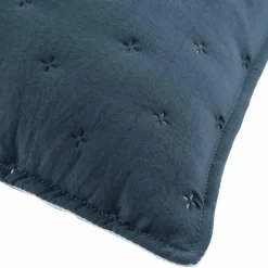 DOUCEUR D'INTERIEUR Housse de coussin carrée (60 cm) Mellow Chic e Bleu Discount