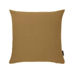 EMINZA Housse de coussin carrée coton tissé (40 x 40 cm) Léa Camel Discount