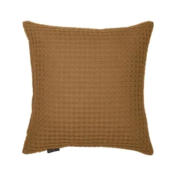 EMINZA Housse de coussin carrée coton nid d'abeille (40 x 40 cm) Maya Camel New