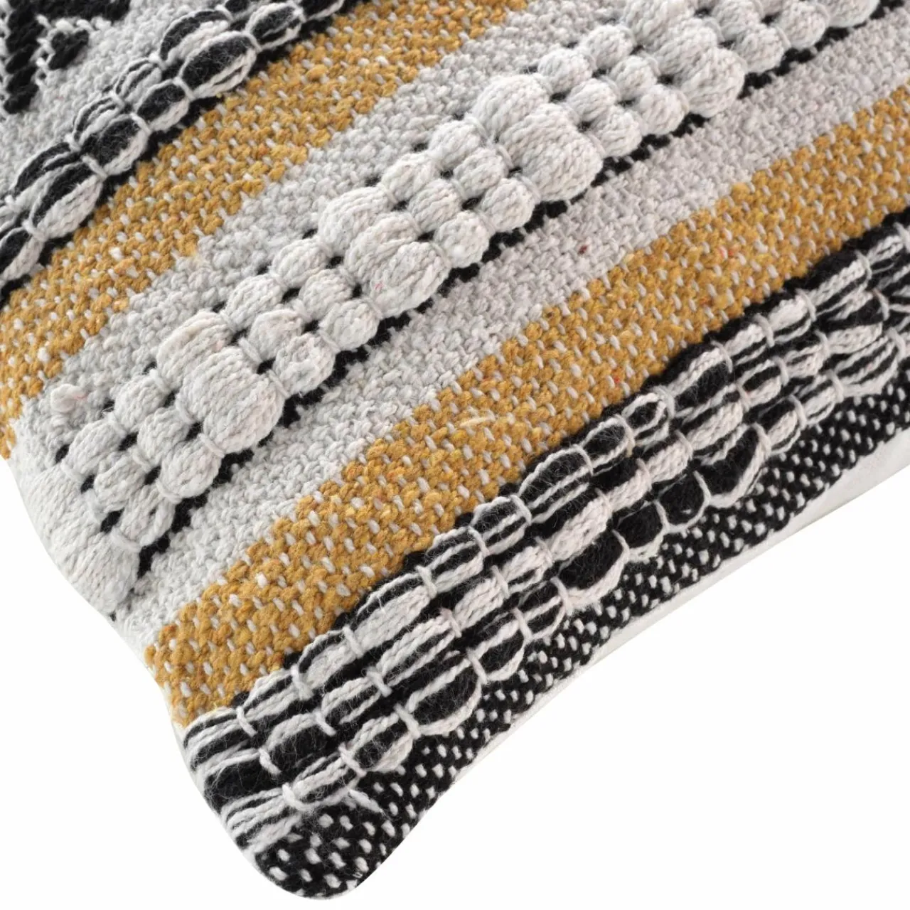 DOUCEUR D'INTERIEUR Housse de coussin carrée coton (40 x 40 cm) Elna Jaune ocre Best