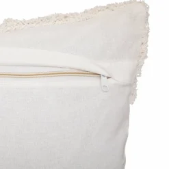 ATMOSPHERA Housse de coussin carrée coton (40 x 40 cm) Rory Ivoire Outlet