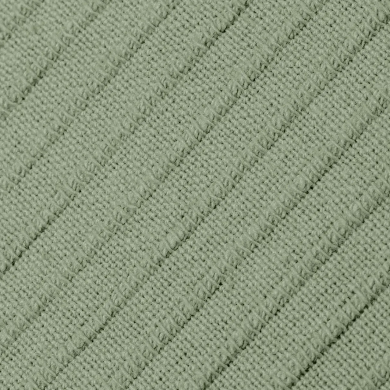 EMINZA Housse de coussin carrée coton tissé (40 x 40 cm) Léa Vert romarin