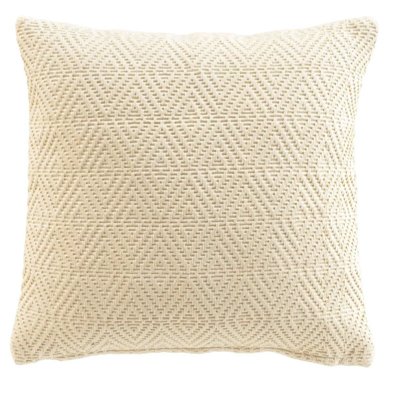 douceur d'intu017drieur Housse de coussin carrée en coton (40 x 40 cm) Sylvia Ecru