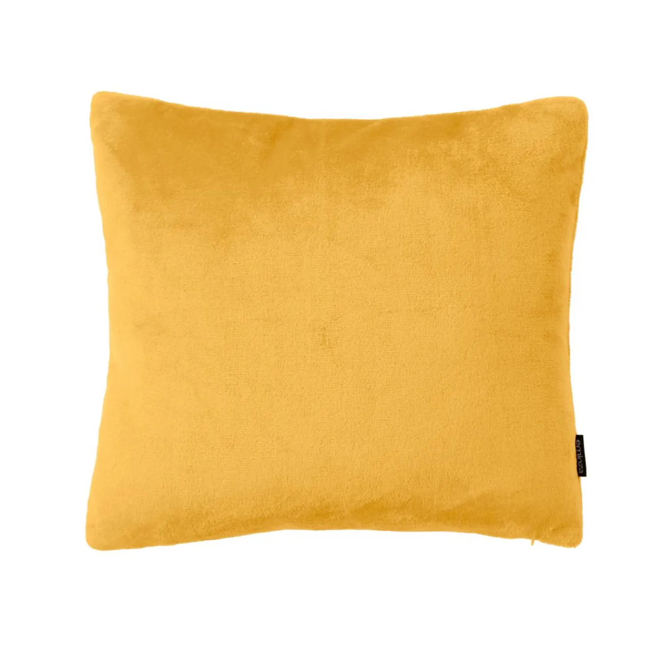 EMINZA Housse de coussin carrée flanelle (45 x 45 cm) Didou Jaune moutarde Outlet
