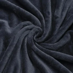 EMINZA Housse de coussin carrée flanelle (60 x 60 cm) Didou Gris Anthracite Outlet