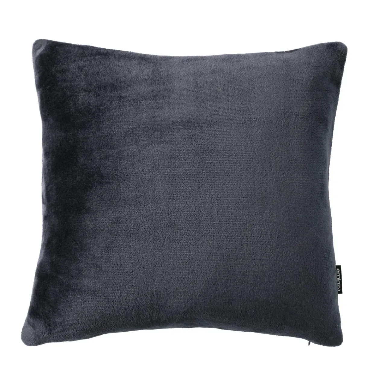 EMINZA Housse de coussin carrée flanelle (60 x 60 cm) Didou Gris Anthracite Outlet