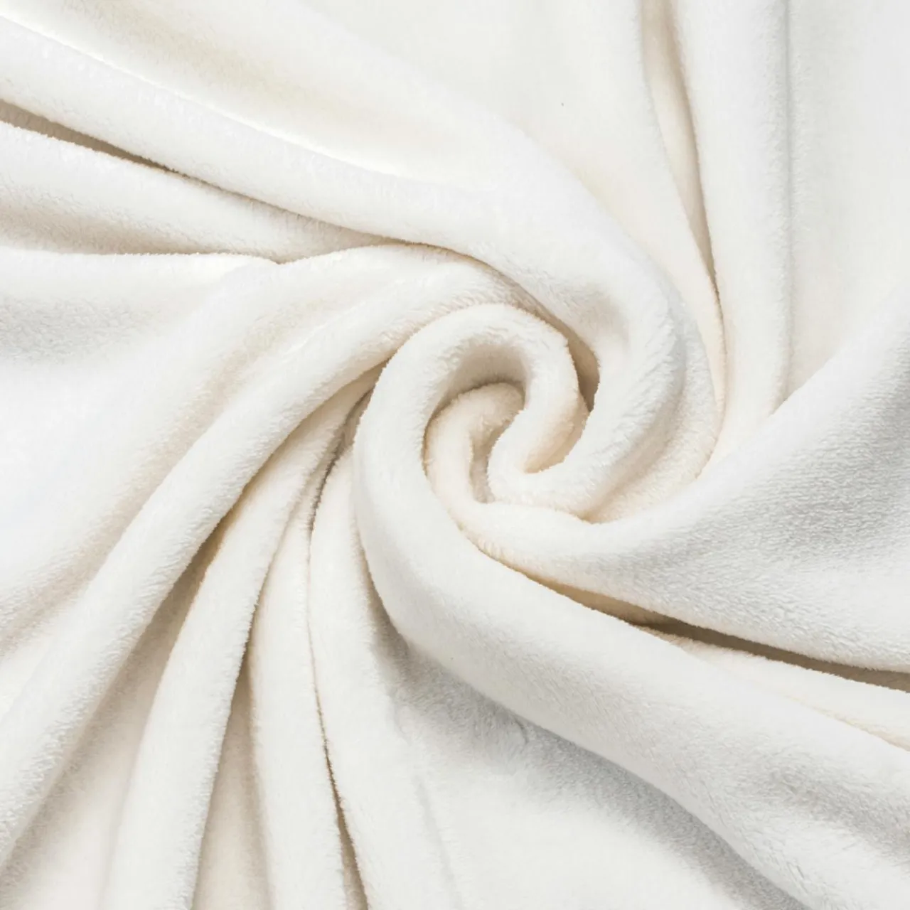 EMINZA Housse de coussin carrée flanelle (45 x 45 cm) Didou Ivoire Outlet