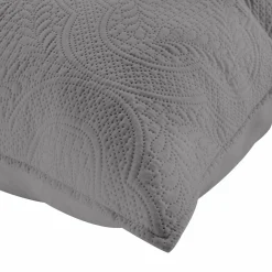 DOUCEUR D'INTERIEUR Housse de coussin carrée microfibre (40 x 40 cm) Romane Gris Anthracite Hot