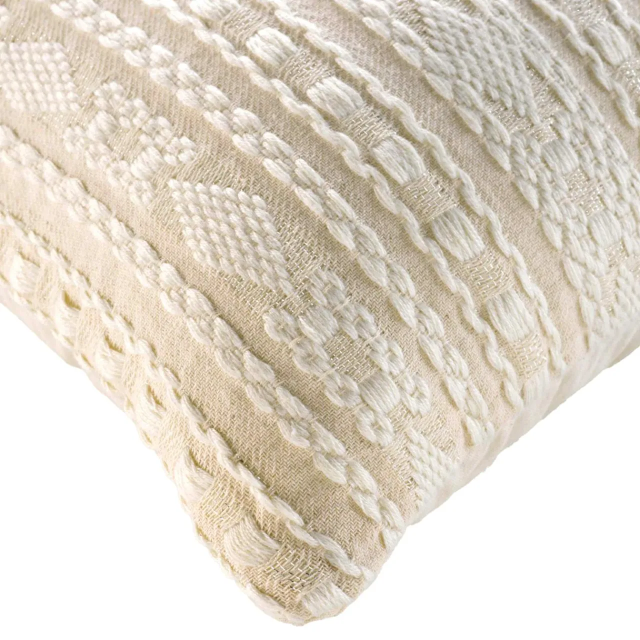 douceur d'intu017drieur Housse de coussin carrée polycoton (40 x 40 cm) Ilies Ecru Sale