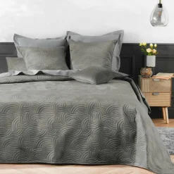 DOUCEUR D'INTERIEUR Housse de coussin carrée velours (60 x 60 cm) Solange e Gris Sale
