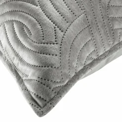 DOUCEUR D'INTERIEUR Housse de coussin carrée velours (60 x 60 cm) Solange e Gris Sale