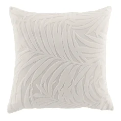 douceur d'intu017drieur Housse de coussin carrée velours (40 x 40 cm) Natureo Ecru Best