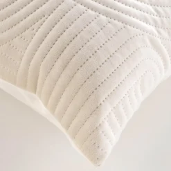 douceur d'intu017drieur Housse de coussin carrée velours (40 x 40 cm) Circles Ecru Online