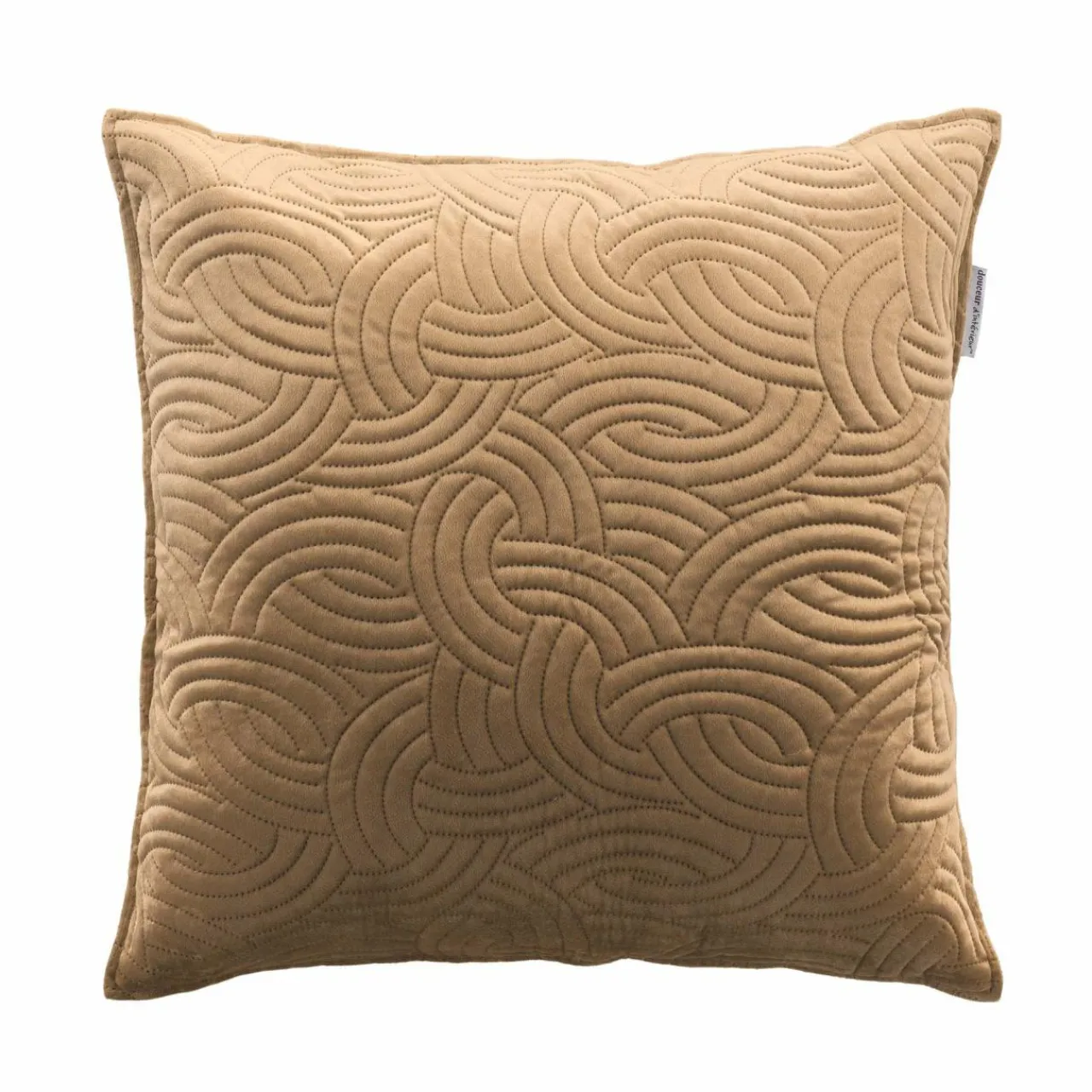 DOUCEUR D'INTERIEUR Housse de coussin carrée velours (60 x 60 cm) Solange Taupe
