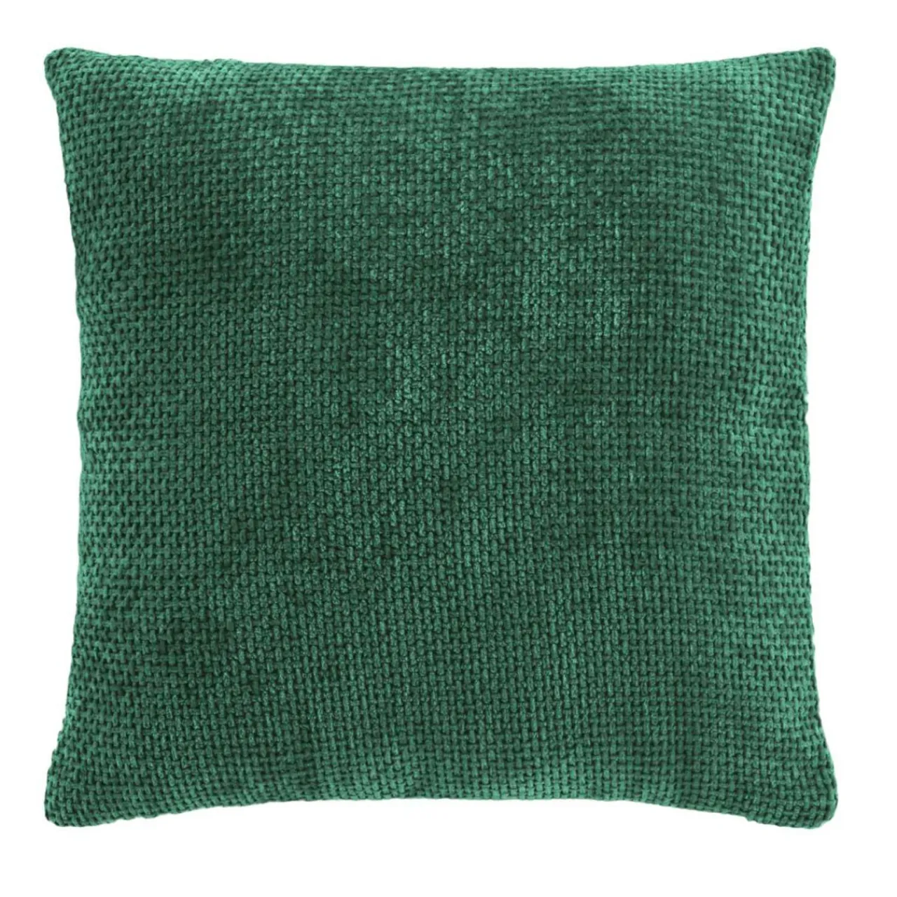douceur d'intu017drieur Housse de coussin carrée velours chenille (40 x 40 cm) Leo cédre Vert Hot