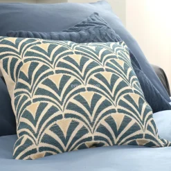 ATMOSPHERA Housse de coussin carrée (40 x 40 cm) Dory e Bleu Hot