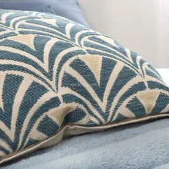 ATMOSPHERA Housse de coussin carrée (40 x 40 cm) Dory e Bleu Hot