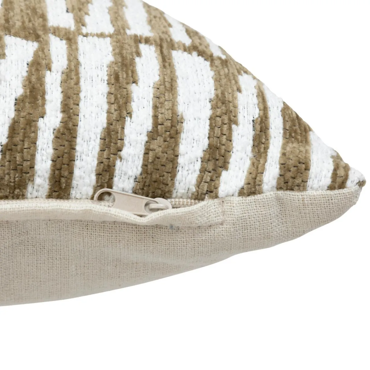 Atmosphera, cru017dateur d'intu017drieur Housse de coussin carrée (40 x 40 cm) Jeni Vert kaki Clearance