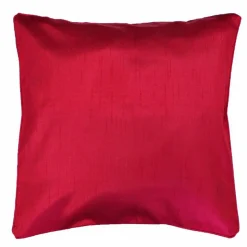 DOUCEUR D'INTERIEUR Housse de coussin carrée (40 x 40 cm) Shantung Shana Rouge Sale