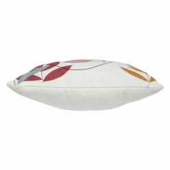 OSTARIA Housse de coussin carrée (40 x 40 cm) Visage Multicolore Blanc
