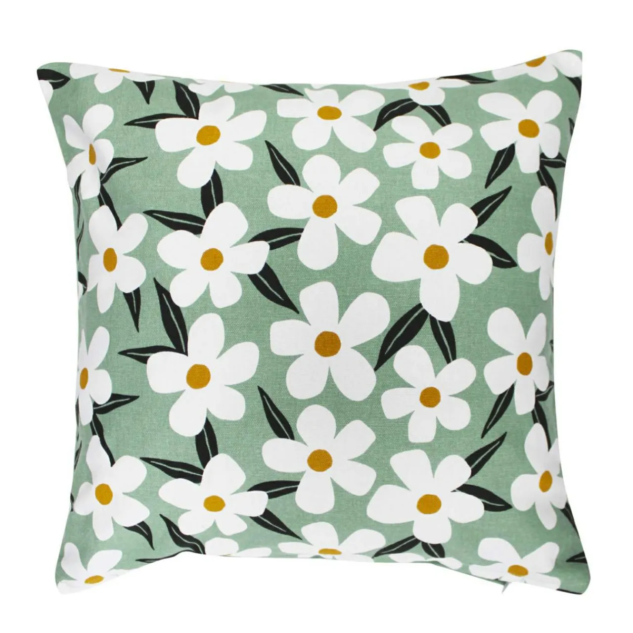 DOUCEUR D'INTERIEUR Housse de coussin coton (40 x 40 cm) Darcy Vert sauge Sale