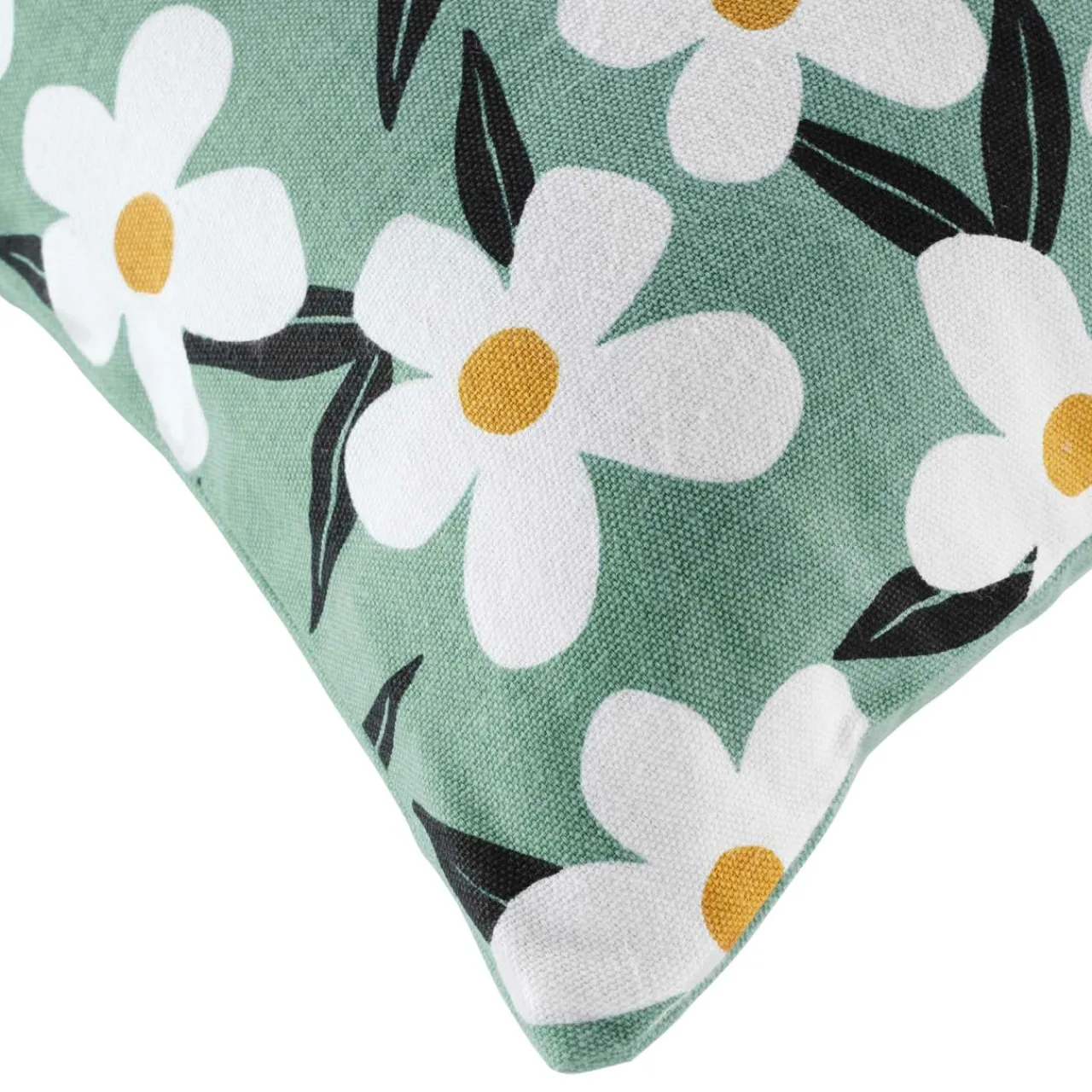 DOUCEUR D'INTERIEUR Housse de coussin coton (40 x 40 cm) Darcy Vert sauge Sale