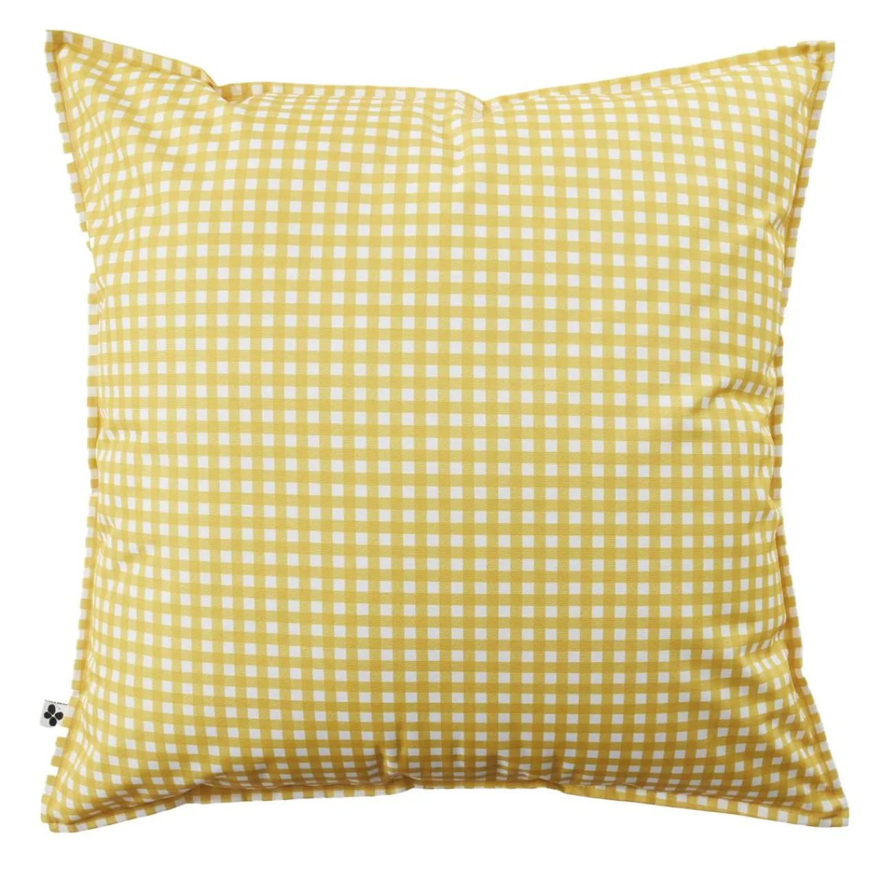 L'effet papillon Housse de coussin extérieur carrée (60 x 60 cm) Vickie Jaune Vichy jaune New