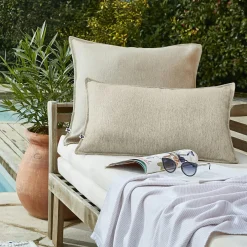 L'effet papillon Housse de coussin extérieur carrée (45 x 45 cm) Naia Beige Sable Hot