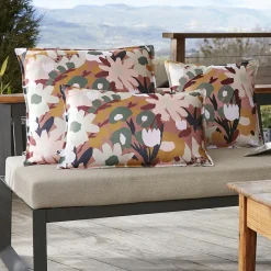 L'effet papillon Housse de coussin extérieur carrée (60 x 60 cm) Léane Multicolore Discount