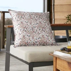 L'effet papillon Housse de coussin extérieur carrée (60 x 60 cm) Capucine Beige Sale