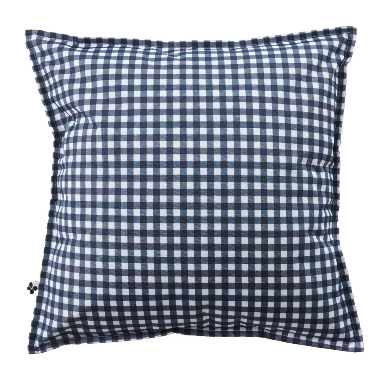 EMINZA Housse de coussin extérieur carrée (45 x 45 cm) Vickie Bleu nuit Vichy bleu Online
