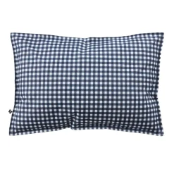 EMINZA Housse de coussin extérieur rectangulaire (40 x 60 cm) Vickie Bleu nuit Vichy bleu Hot