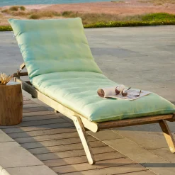 L'effet papillon Housse de coussin pour bain de soleil (190 x 70 cm) Naia Vert caraïbes Vert d'eau New