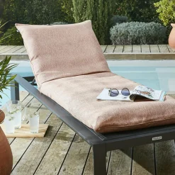 L'effet papillon Housse de coussin pour bain de soleil (190 x 70 cm) Naia Corail Orange Discount