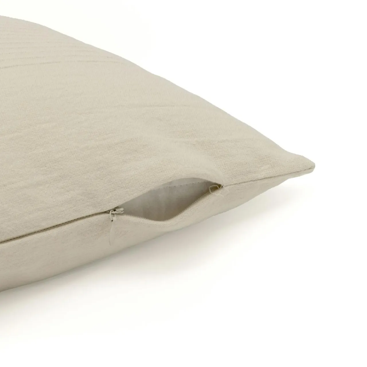 EMINZA Housse de coussin rectangulaire coton tissé (30 x 50 cm) Léa pampa Beige Hot
