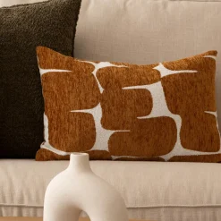 Atmosphera, cru017dateur d'intu017drieur Housse de coussin rectangulaire (30 x 50 cm) Jeni Marron Best