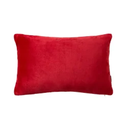 EMINZA Housse de coussin rectangulaire flanelle (40 x 60 cm) Didou Rouge Discount