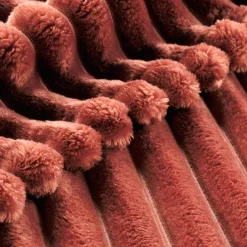 EMINZA Housse de coussin rectangulaire flanelle (30 x 50 cm) Dune Terracotta Online
