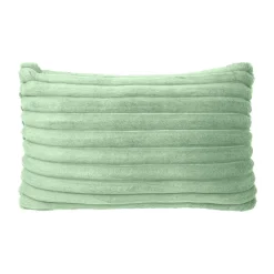 EMINZA Housse de coussin rectangulaire flanelle (30 x 50 cm) Dune Vert sauge