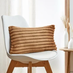 EMINZA Housse de coussin rectangulaire flanelle (30 x 50 cm) Dune Camel New