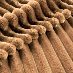 EMINZA Housse de coussin rectangulaire flanelle (30 x 50 cm) Dune Camel New