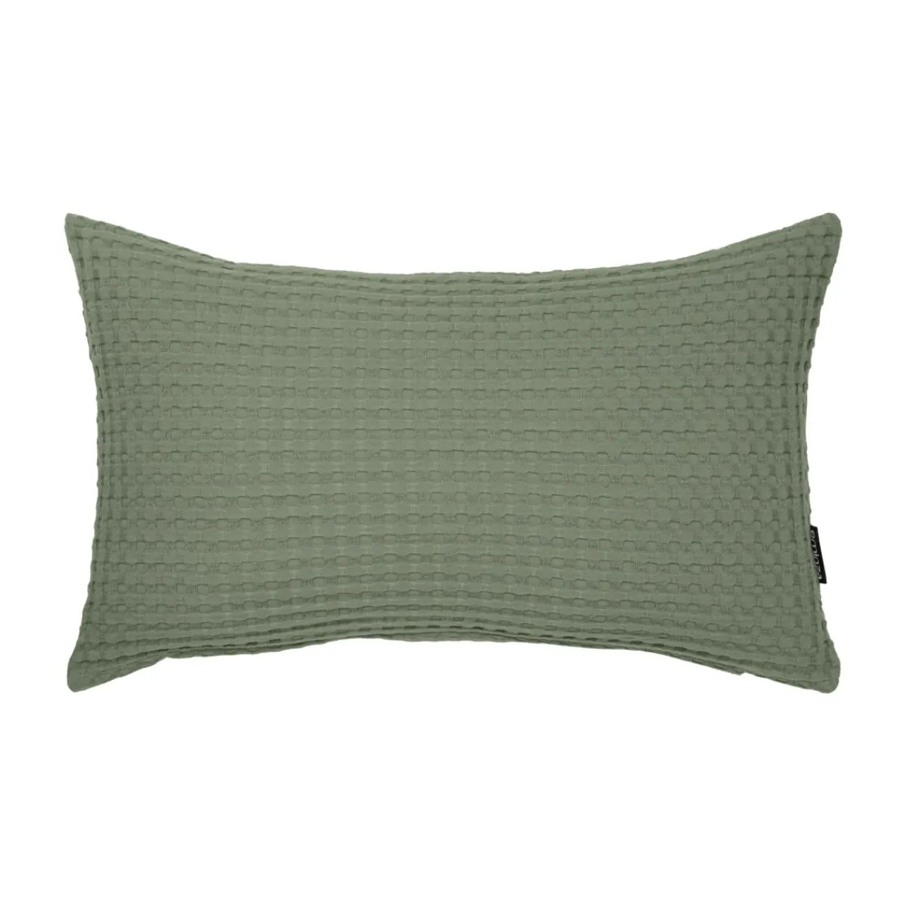 EMINZA Housse de coussin rectangulaire coton nid d'abeille (30 x 50 cm) Maya Vert romarin Clearance