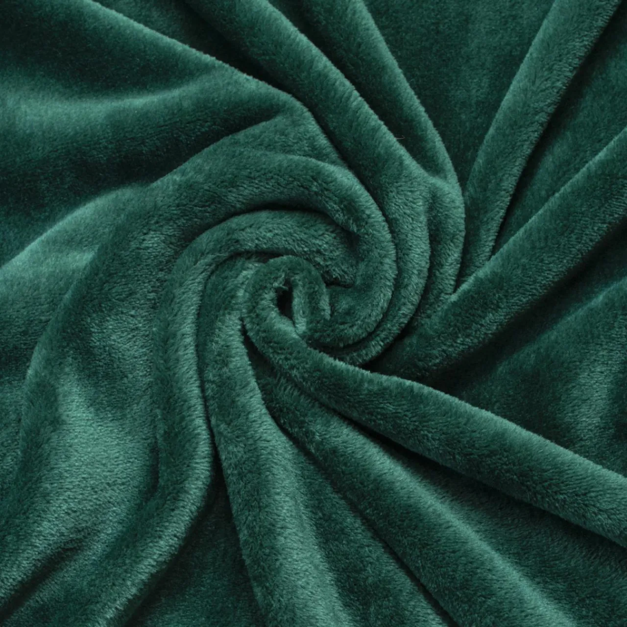 EMINZA Housse de coussin rectangulaire flanelle (40 x 60 cm) Didou e Vert