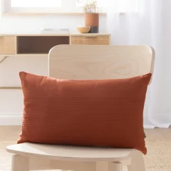 EMINZA Housse de coussin rectangulaire coton tissé (30 x 50 cm) Léa Terracotta Best