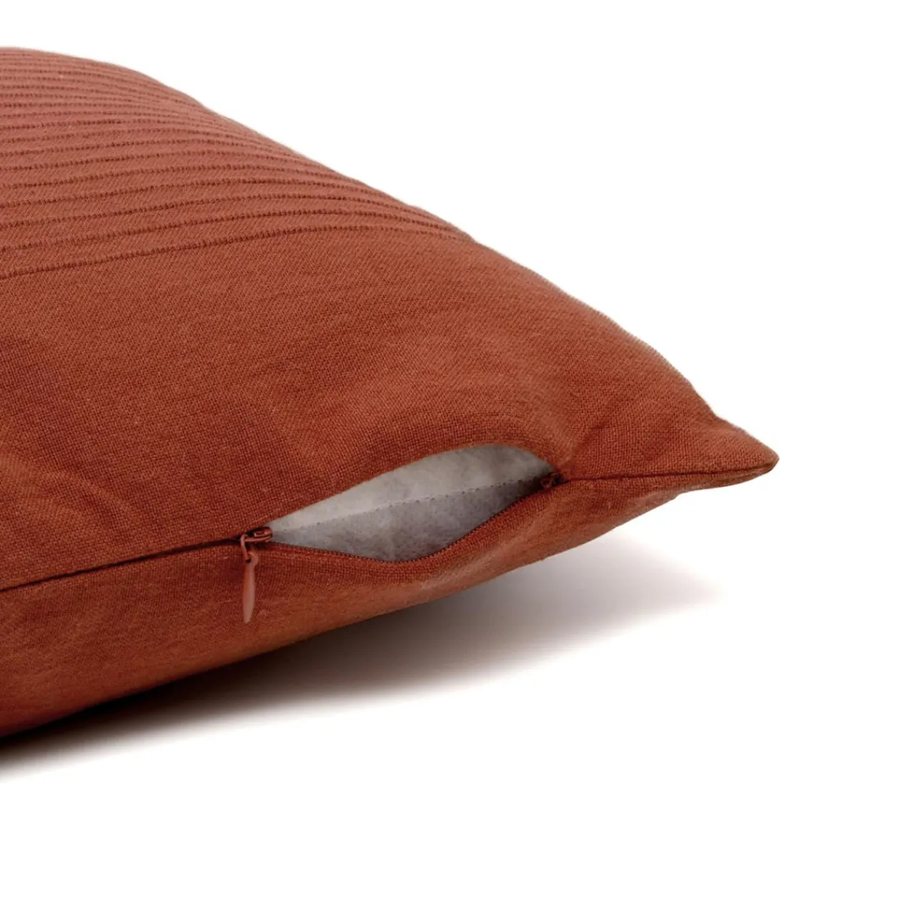 EMINZA Housse de coussin rectangulaire coton tissé (30 x 50 cm) Léa Terracotta Best