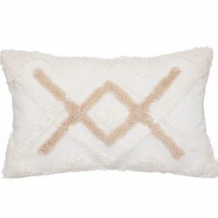 ATMOSPHERA Housse de coussin rectangulaire coton (30 x 50 cm) Rory Ivoire Best