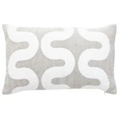 Atmosphera, cru017dateur d'intu017drieur Housse de coussin rectangulaire (30 x 50 cm) Jeni Beige Sale