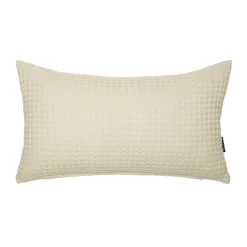 EMINZA Housse de coussin rectangulaire coton nid d'abeille (30 x 50 cm) Maya pampa Beige Best