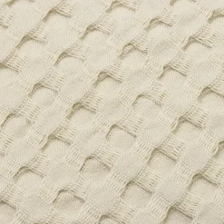 EMINZA Housse de coussin rectangulaire coton nid d'abeille (30 x 50 cm) Maya pampa Beige Best