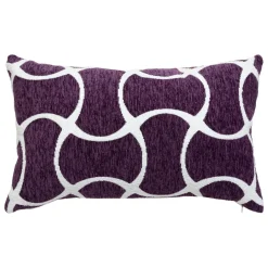 Atmosphera, cru017dateur d'intu017drieur Housse de coussin rectangulaire (30 x 50 cm) Jeni Violet Sale
